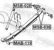 FEBEST Burç, aks önündeki yaprak yay — 1996 Mitsubishi Pajero / Shogun Sport (2)