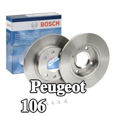 BOSCH القطر الخارجي لقرص المكابح: 247mm, صلب, مشحم, مع مسامير/براغي — 1995 Peugeot 106