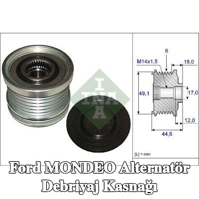 INA Alternatör debriyaj kasnağı Montaj için özel aletler gerektirir — 1997 Ford Mondeo