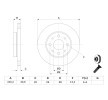 BOSCH Fren diski Dış Çap: 241mm, Havalandırmalı, Kaplamalı, cıvata/vida ile — 2012 Ford Ka (9)