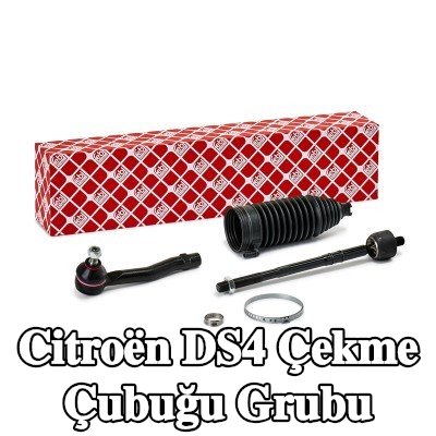 FEBI BILSTEIN Rot kolu grubu Ön Aks Sağ, somunlu, körükli, kelepçeli, direksiyon körüğü ile — Citroën Ds4