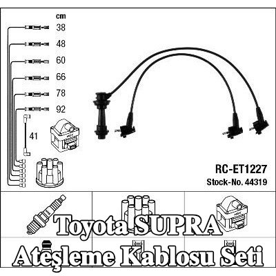 NGK Ateşleme kablo seti siyah — Toyota Supra