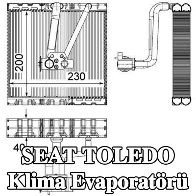 MAHLE Genleşme valfli klima evaporatörü — 2012 SEAT Toledo