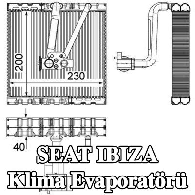 MAHLE Genleşme valfli klima evaporatörü — 2012 SEAT Ibiza