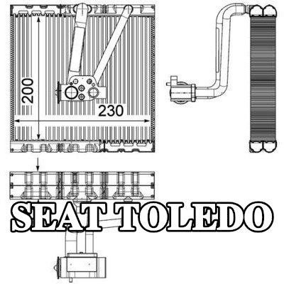 MAHLE مبخر تكييف الهواء مع صمام التمدد — 2012 SEAT Toledo
