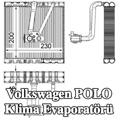 MAHLE Genleşme valfli klima evaporatörü — Volkswagen Polo