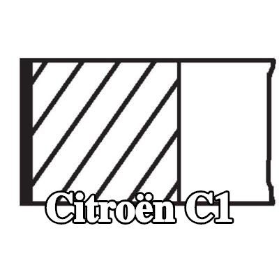 MAHLE مجموعة حلقات المكبس — 2016 Citroën C1