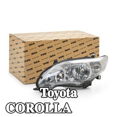 TYC المصباح الأمامي الأيسر, HB3/HB4, بدون محرك كهربائي — 2012 Toyota Corolla