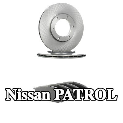 RIDEX مجموعة أقراص الفرامل والوسادات للمحور الخلفي, مزود بفتحات تهوية داخلية — 1990 Nissan Patrol