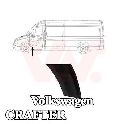 VAN WEZEL زخرفة قوس العجلة الأمامية اليسرى, السفلي, الجناح — 2012 Volkswagen Crafter