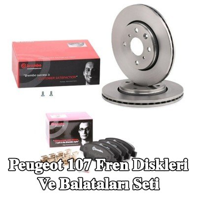 BREMBO Fren diskleri ve balataları seti Prime, içten havalandırmalı — Peugeot 107