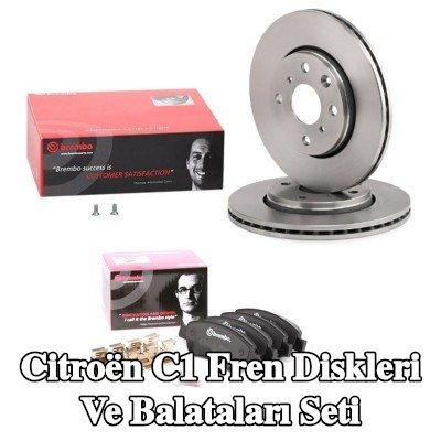 BREMBO Fren diskleri ve balataları seti Prime, içten havalandırmalı — Citroën C1