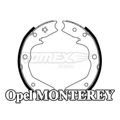 TOMEX brakes مجموعة أحذية الفرامل للمحور الخلفي — Opel Monterey