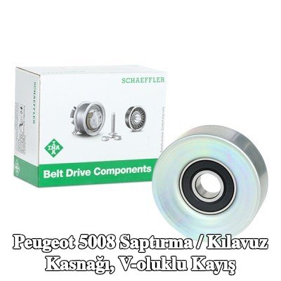 INA Saptırma / kılavuz kasnağı, V-ribbed belt Ø: 75mm — Peugeot 5008