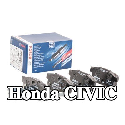 BOSCH مجموعة وسادات الفرامل 12, 8mm, مع دليل التركيب — 1995 Honda Civic