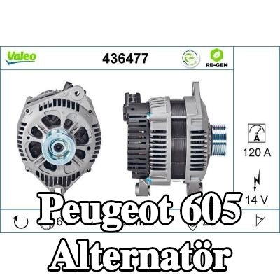 VALEO Alternatör YENİDEN ÜRETİLMİŞ PREMIUM, 120A — 1995 Peugeot 605