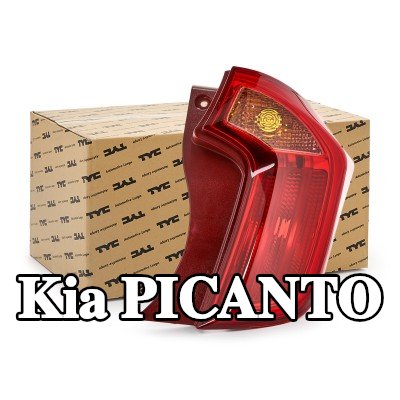 TYC المصباح الخلفي الأيمن, بدون حامل لمبة — Kia Picanto