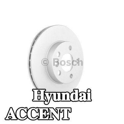 BOSCH القطر الخارجي لقرص المكابح: 280mm, مُهوى, مزود بفتحات تهوية داخلية, مطلي — 2000 Hyundai Accent