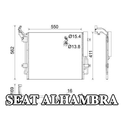MAHLE مكثف تكييف الهواء مع مجفف — SEAT Alhambra