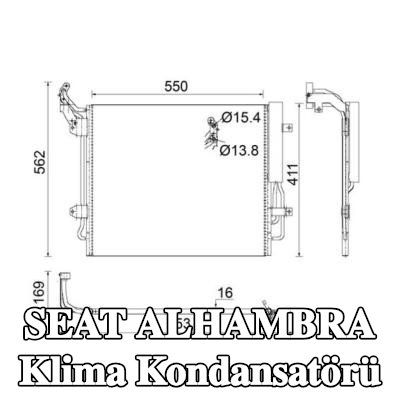 MAHLE Kurutuculu klima kondansatörü — SEAT Alhambra