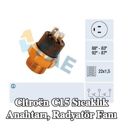 FAE Sıcaklık Anahtarı, radyatör fanı — Citroën C15