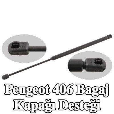 FEBI BILSTEIN Bagaj kapağı amortisörü (Her iki taraf), 557mm — 1996 Peugeot 406