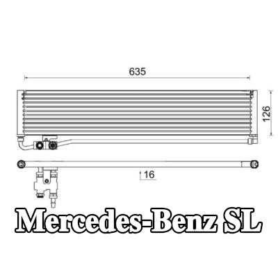 MAHLE مبرد زيت ناقل الحركة الأوتوماتيكي بدون حشية/مانع تسرب — Mercedes-Benz Sl