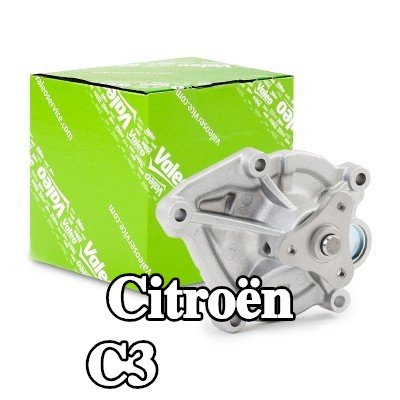 VALEO مضخة مياه بدون غطاء, مع حشيات/مانعات تسرب — 2012 Citroën C3
