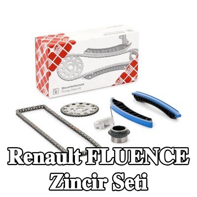 FEBI BILSTEIN Zincir gergisi içeren zamanlama zinciri kiti, kızak raylı — Renault Fluence