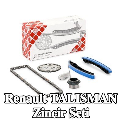 FEBI BILSTEIN Zincir gergisi içeren zamanlama zinciri kiti, kızak raylı — Renault Talisman