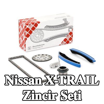 FEBI BILSTEIN Zincir gergisi içeren zamanlama zinciri kiti, kızak raylı — Nissan X-trail