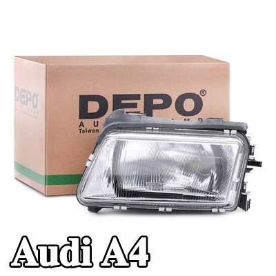 ABAKUS المصباح الأمامي الأيسر, H4, بدون لمبة — 2001 Audi A4
