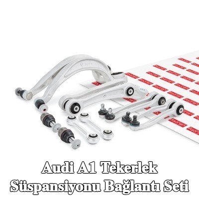TOPRAN Bağlantı seti, tekerlek süspansiyonu Ön Aks, bilyeli mafsal ile, bağlantı çubuğu ile, lastik yatağı ile — Audi A1