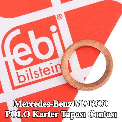 FEBI BILSTEIN Karter tapası rondelası Bakır, Inner Diameter: 12mm — Mercedes-Benz Marco Polo