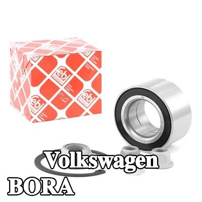 FEBI BILSTEIN طقم محمل العجلة مع حلقة التثبيت, مع صمولة المحور — Volkswagen Bora
