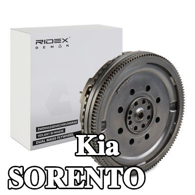 RIDEX REMAN حذافة حذافة ثنائية الكتلة مزودة بلوحة تحكم في الاحتكاك, مع محمل توجيهي — 2008 Kia Sorento