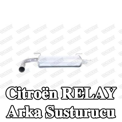WALKER Arka susturucu 840mm, montaj parçaları olmadan — Citroën Relay
