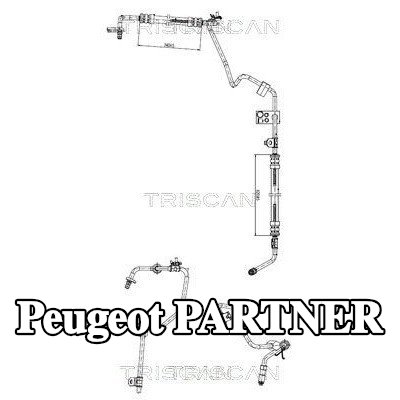 TRISCAN خرطوم التوجيه المعزز من المضخة الهيدروليكية إلى ترس التوجيه — Peugeot Partner