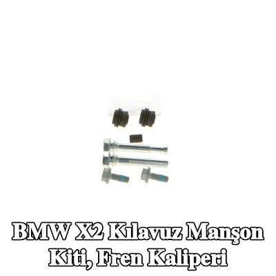 BOSCH Kılavuz manşon kiti, ön aks fren kaliperi, Arka Aks, sabitleme/montaj malzemesi ile — BMW X2