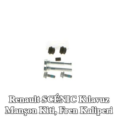 BOSCH Kılavuz manşon kiti, ön aks fren kaliperi, Arka Aks, sabitleme/montaj malzemesi ile — Renault Scénic