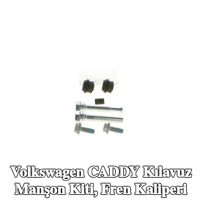BOSCH Kılavuz manşon kiti, ön aks fren kaliperi, Arka Aks, sabitleme/montaj malzemesi ile — 2016 Volkswagen Caddy