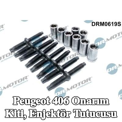 DR.MOTOR AUTOMOTIVE Onarım Kiti, enjektör tutucusu — Peugeot 406