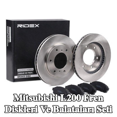 RIDEX Fren diskleri ve balataları seti Ön Aks, içten havalandırmalı — Mitsubishi L200