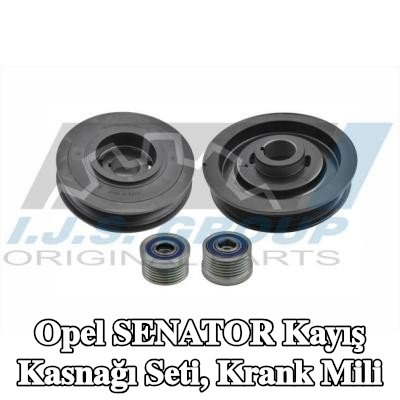 IJS GROUP Kayış Kasnağı Seti, krank mili — Opel Senator