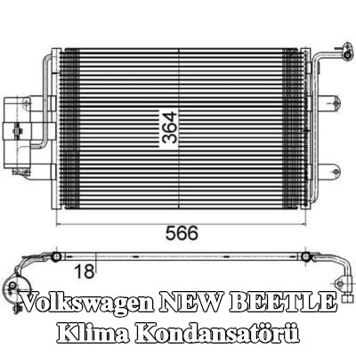 MAHLE Kurutuculu klima kondansatörü — Volkswagen New Beetle