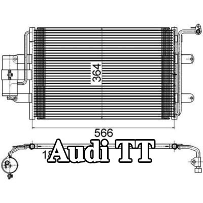 MAHLE مكثف تكييف الهواء مع مجفف — 2000 Audi Tt