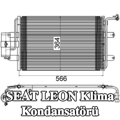 MAHLE Kurutuculu klima kondansatörü — 2000 SEAT Leon