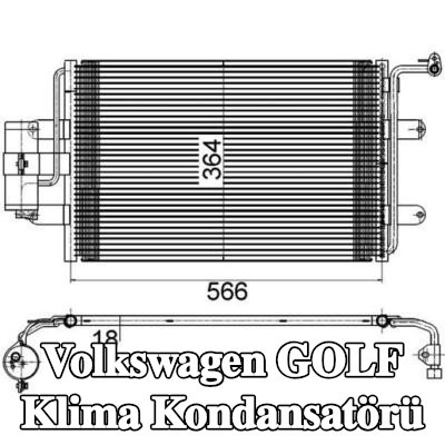 MAHLE Kurutuculu klima kondansatörü — 1997 Volkswagen Golf