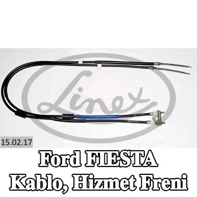 LINEX Kablo, hizmet freni — 1990 Ford Fiesta