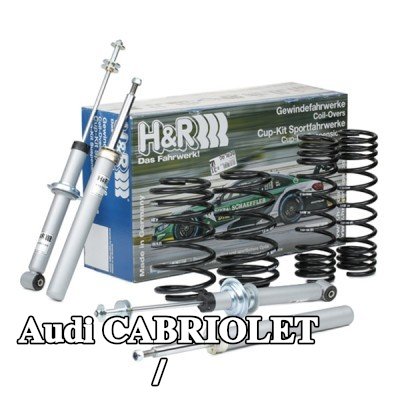 H&R مجموعة التعليق, الزنبركات اللولبية / ممتصات الصدمات للمحور الأمامي, المحور الخلفي — Audi Cabriolet